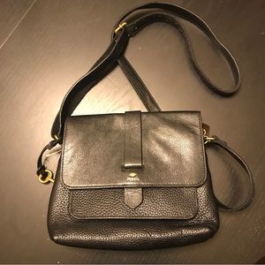 Black Fossil Crossbody Bag